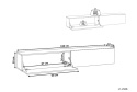 Wisząca szafka RTV Beliani GLADSTONE – 180 cm, biała, nowoczesny minimalizm