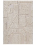 Beliani Dywan DIYADIN Beżowy 160 x 230 cm Bawełniany Abstrakcyjny