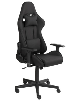 Beliani Krzesło biurowe WARRIOR czarne regulowane ergonomiczne gamingowe