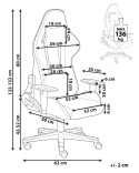 Beliani Krzesło biurowe WARRIOR czarne regulowane ergonomiczne gamingowe