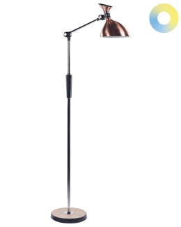 Beliani Lampa Podłogowa LED ANDROMEDA Miedziana ze Ściemniaczem