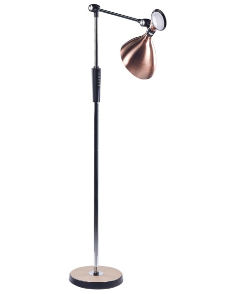Beliani Lampa Podłogowa LED ANDROMEDA Miedziana ze Ściemniaczem Beliani Lampa Podłogowa LED ANDROMEDA Miedziana ze Ściemniaczem
