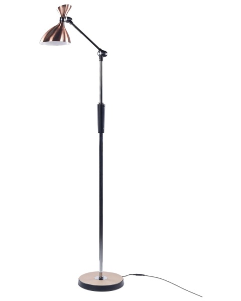 Beliani Lampa Podłogowa LED ANDROMEDA Miedziana ze Ściemniaczem Beliani Lampa Podłogowa LED ANDROMEDA Miedziana ze Ściemniaczem