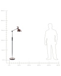 Beliani Lampa Podłogowa LED ANDROMEDA Miedziana ze Ściemniaczem