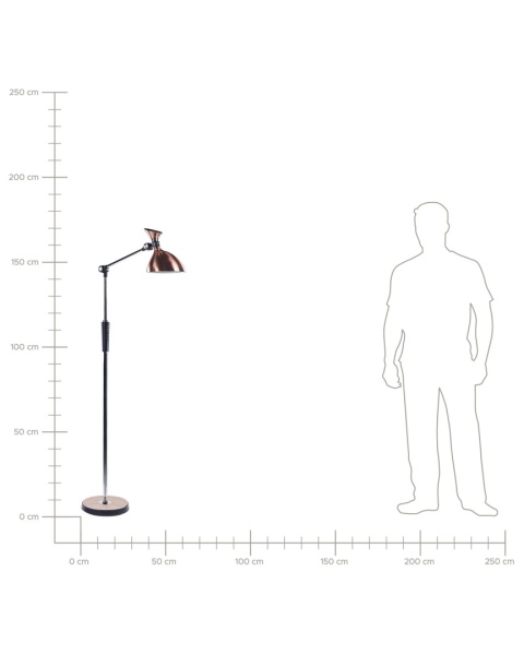 Beliani Lampa Podłogowa LED ANDROMEDA Miedziana ze Ściemniaczem Beliani Lampa Podłogowa LED ANDROMEDA Miedziana ze Ściemniaczem