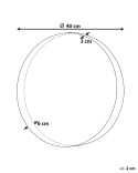 Beliani Lustro Ścienne PINEY 40 cm Miedziane Okrągłe
