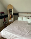 Beliani Lustro Stojące BRUSSEY 170 cm Rattan Naturalny