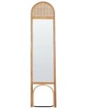 Beliani Lustro Stojące BRUSSEY 170 cm Rattan Naturalny