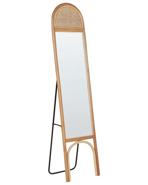 Beliani Lustro Stojące BRUSSEY 170 cm Rattan Naturalny Beliani Lustro Stojące BRUSSEY 170 cm Rattan Naturalny
