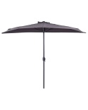 Beliani Parasol Półokrągły GALATI 270 cm Szary