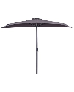 Beliani Parasol Półokrągły GALATI 270 cm Szary