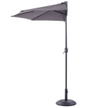 Beliani Parasol Półokrągły GALATI 270 cm Szary
