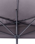 Beliani Parasol Półokrągły GALATI 270 cm Szary