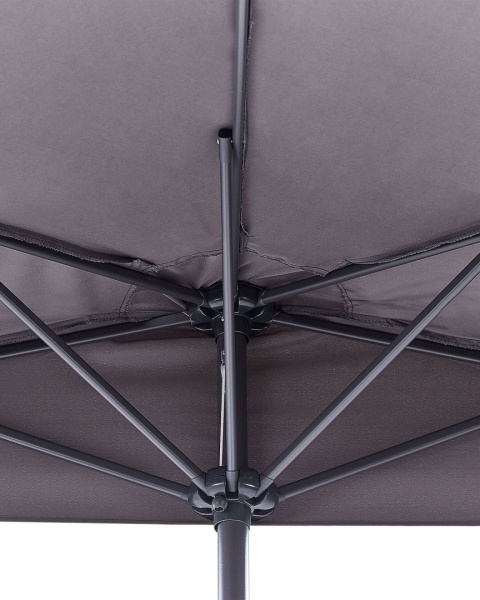 Beliani Parasol Półokrągły GALATI 270 cm Szary Beliani Parasol Półokrągły GALATI 270 cm Szary