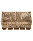 Beliani Półka Ścienna z Uchwytem na Kieliszki SAHAB Rattan Naturalny 47 cm