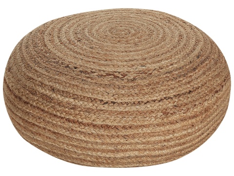 Beliani Puf TIFELT Beżowy Pleciony z Juty Ø 50 cm Beliani Puf TIFELT Beżowy Pleciony z Juty Ø 50 cm