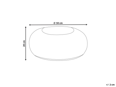 Beliani Puf TIFELT Beżowy Pleciony z Juty Ø 50 cm Beliani Puf TIFELT Beżowy Pleciony z Juty Ø 50 cm
