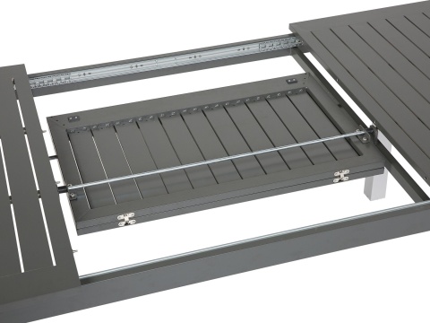 Beliani Stół ogrodowy rozkładany PANCOLE 168/248 x 100 cm szary aluminium Beliani Stół ogrodowy rozkładany PANCOLE 168/248 x 100 cm szary aluminium