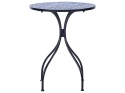 Beliani Stolik Bistro CIGLIANO Czarny z Ceramicznym Blatem Mozaikowym Ø 60 cm