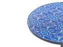 Beliani Stolik Bistro CIGLIANO Czarny z Ceramicznym Blatem Mozaikowym Ø 60 cm