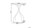 Beliani Stolik Bistro CIGLIANO Czarny z Ceramicznym Blatem Mozaikowym Ø 60 cm