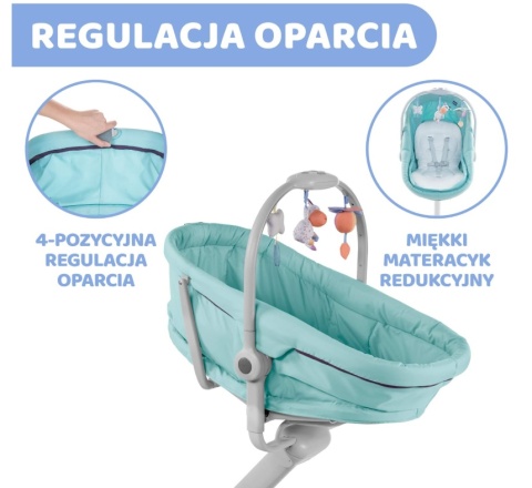 Chicco Baby Hug 4 w 1 Wielofunkcyjny Fotelik/Leżaczek/Łóżeczko/Krzesełko Kolor AQUARELLE Chicco Baby Hug 4 w 1 Wielofunkcyjny Fotelik/Leżaczek/Łóżeczko/Krzesełko Kolor AQUARELLE