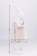 Designerska Lampa Stołowa KARE Rabbit z Różowym Abażurem, 68 cm