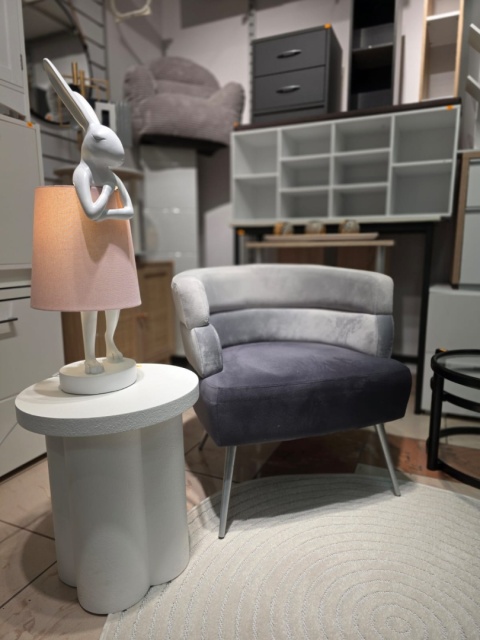 Designerska Lampa Stołowa KARE Rabbit z Różowym Abażurem, 68 cm Designerska Lampa Stołowa KARE Rabbit z Różowym Abażurem, 68 cm