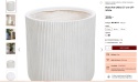 Donica OREOI, Okrągła, 37 cm, Off-White – Zewnętrzna Donica z Otworem Drenażowym