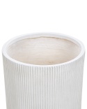 Donica OREOI, Okrągła, 37 cm, Off-White – Zewnętrzna Donica z Otworem Drenażowym