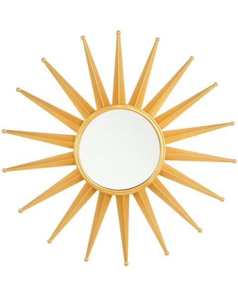Lustro ścienne beliani PERELLI – metalowe, złote, 60 × 60 cm, dekoracyjne lustro w stylu sunburst Lustro ścienne beliani PERELLI – metalowe, złote, 60 × 60 cm, dekoracyjne lustro w stylu sunburst