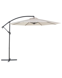 Parasolka ogrodowa Cantilever RAVENNA 300 cm, Beżowa – Mechanizm korbkowy, Obrót 360°