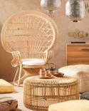 Fotel paw EMMANUELLE rattanowy naturalny | Beliani