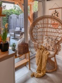 Fotel paw EMMANUELLE rattanowy naturalny | Beliani