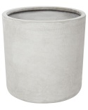 Donica MESSENE 41 cm | Jasnoszara | Okrągła doniczka z włókna ceramicznego