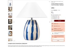 Lampa stołowa Beliani LUCHETTI – ceramika beżowo-niebieska