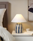 Lampa stołowa Beliani LUCHETTI – ceramika beżowo-niebieska