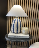 Lampa stołowa Beliani LUCHETTI – ceramika beżowo-niebieska