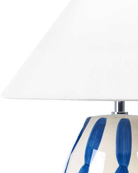 Lampa stołowa Beliani LUCHETTI – ceramika beżowo-niebieska Lampa stołowa Beliani LUCHETTI – ceramika beżowo-niebieska