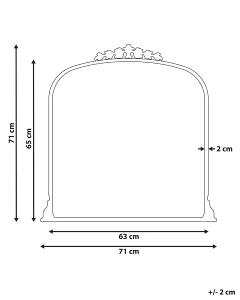 Lustro ścienne LIVRY – złote, 71 × 71 cm Lustro ścienne LIVRY – złote, 71 × 71 cm