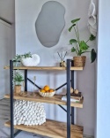 beliani Regał 3-poziomowy TIMBER 111 cm Jasnobrązowy Industrialny, Otwarty