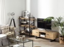 beliani Regał 3-poziomowy TIMBER 111 cm Jasnobrązowy Industrialny, Otwarty