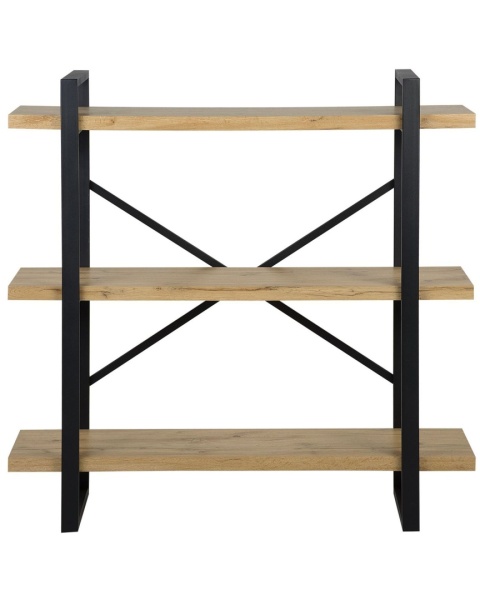 beliani Regał 3-poziomowy TIMBER 111 cm Jasnobrązowy Industrialny, Otwarty beliani Regał 3-poziomowy TIMBER 111 cm Jasnobrązowy Industrialny, Otwarty