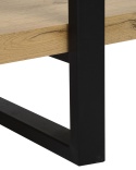 beliani Regał 3-poziomowy TIMBER 111 cm Jasnobrązowy Industrialny, Otwarty