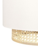 beliani Lampa wisząca YUMURI Rattan Jasnobeżowy z regulowanym kablem