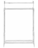 Beliani Stojak na ręczniki GLADIS Biały 60 x 90 cm Metalowy Retro