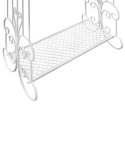 Beliani Stojak na ręczniki GLADIS Biały 60 x 90 cm Metalowy Retro