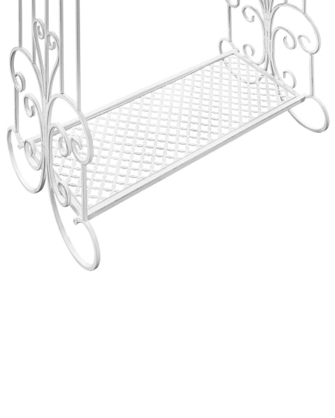 Beliani Stojak na ręczniki GLADIS Biały 60 x 90 cm Metalowy Retro Beliani Stojak na ręczniki GLADIS Biały 60 x 90 cm Metalowy Retro