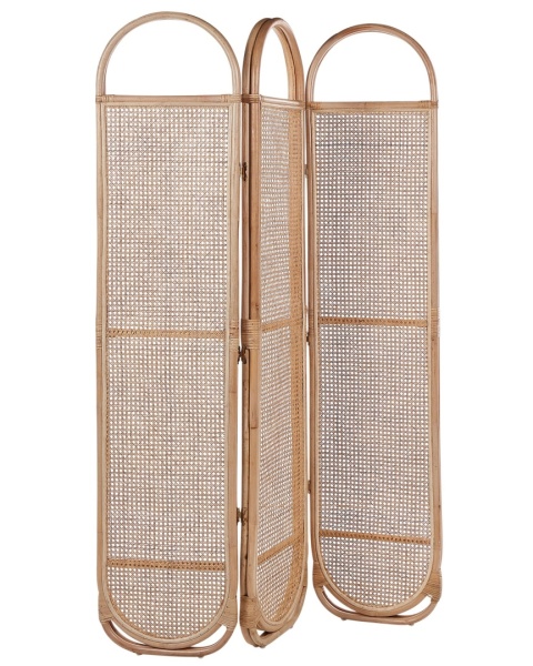 Beliani Parawan CORTONA Jasnobrązowy – 3-Panelowy, Rattanowy, 118 x 180 cm Beliani Parawan CORTONA Jasnobrązowy – 3-Panelowy, Rattanowy, 118 x 180 cm