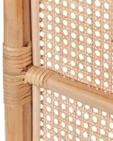 Beliani Parawan CORTONA Jasnobrązowy – 3-Panelowy, Rattanowy, 118 x 180 cm